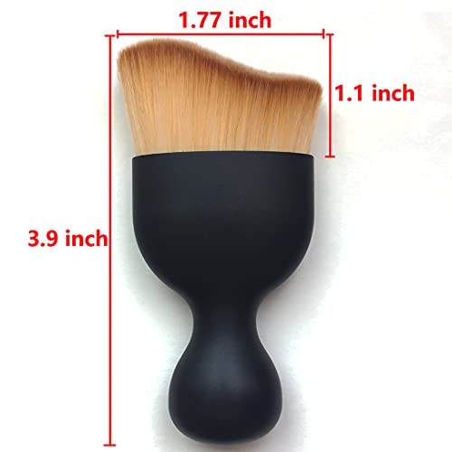 RN BEAUTY Foundation Powder Brush Kabuki Brush Liquid Cream Makeup Brushes Face Blender Brush S Shaped Multi-function Cosm...