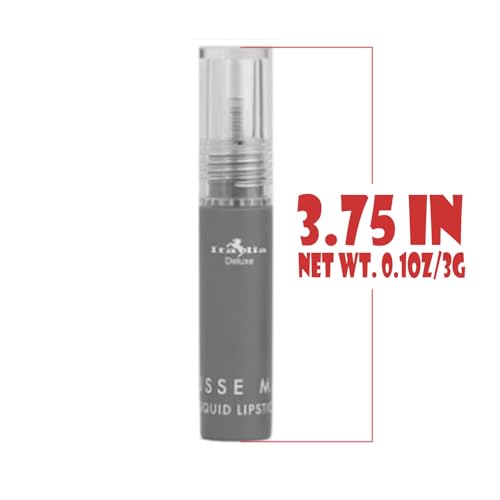 Italia Deluxe Pick 1 Mousse Matte Liquid Lipstick Comfortable Velvet Finish & Zipper Bag (190-04 : LETHAL, Full Size)