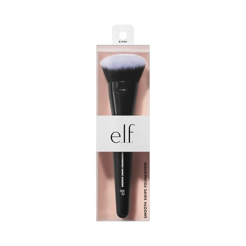 e.l.f. Smooth Swipe Foundation Brush, Face Makeup Brush For A Natural-Looking Finish, For Liquid & Cream Formulas, Vegan &...