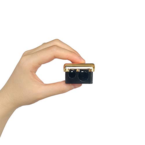 JOSALINAS Dual Makeup Sharpener (2 Pack) for Cosmetic Eyebrow Eyeliner Pencil Blue