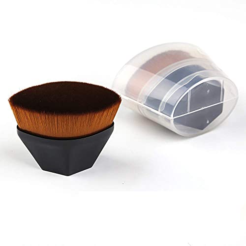 QUEMISS Foundation Brush Kabuki Makeup Brushes 2 Pack Flat Top High-Density Multifunctional Foundation Makeup Brush