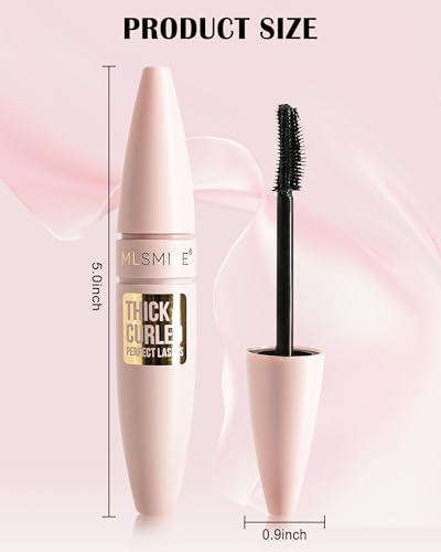 Brown Waterproof Mascara, Lashes Extension Mascara with Dual-Sided Brush, Great for Lengthening and Volumizing Eyelashes, ...