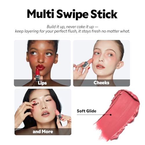TIRTIR Mood Glider Lip & Blush Stick | Multi Use for Lip and Cheek with Creamy Buildable Texture and Natural Glow Color #0...