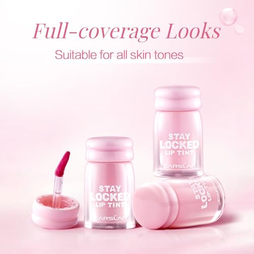 CARSLAN Stay Locked Lip Tint, Quick-Dry Long Lasting Transfer Proof Matte Lip Stain, Moisturizing Glow-Boosting Lightweigh...