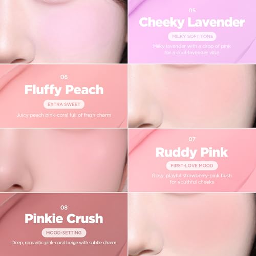 lilybyred Luv Beam Cheek Balm | Heart-Shaped Korean Cream Blush, Semi-Matte Finish, Long-Lasting, Blendable & Buildable, S...