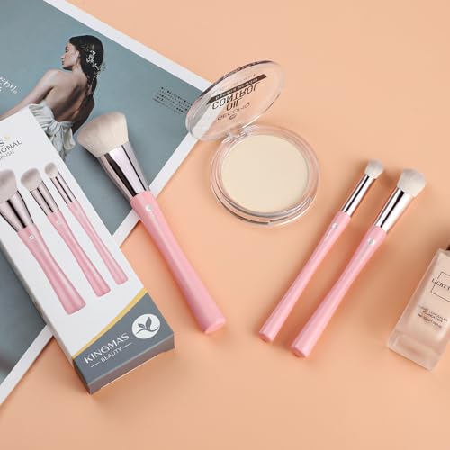 KINGMAS Angled Foundation Brush Concealer Brush, Premium Kabuki Makeup Brush for Liquid, Blending, Cream, Powder, Blush Bu...