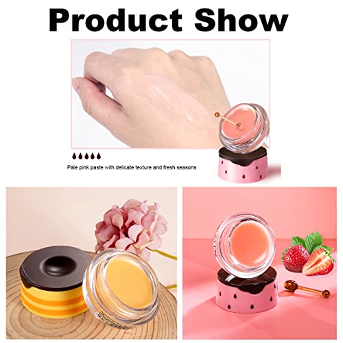 Strawberry & Honey Lip Balm, Vitamin E Lip Masks & Moisturizing Propolis Sleeping Lip Mask, Effective Reduces Lip Lines Pr...