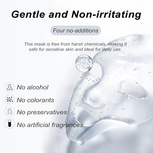 Bukamkom 8pcs Collagen Face Mask, Hydrogel Overnight Face Mask for Hydration & Soothing, Hydrogel Collagen Facial Mask, Fa...