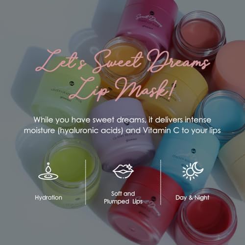 glowiest Sweet Dreams Overnight Lip Mask- Nourishing, Plumping and Hydrating Lip Balm | glowiest Sweet Dreams Lip Sleeping...
