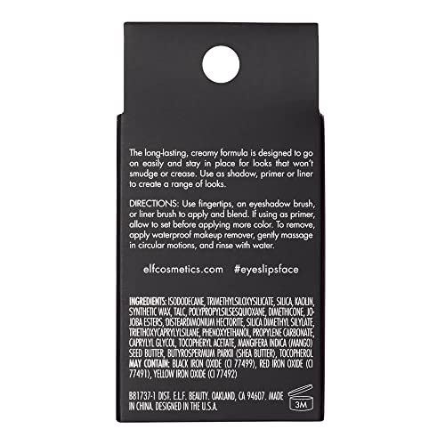 e.l.f. No Budge Cream Eyeshadow, 3-in-1 Eyeshadow, Primer & Liner With Crease-Resistant Color & Stay-Put Power, Vegan & Cr...