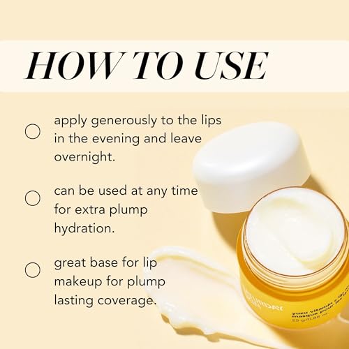 Saturday Skin Yuzu Vitamin C Lip Mask Overnight Lip Sleeping Mask Moisturizing For All Skin Types Softer & Smoother Pout L...