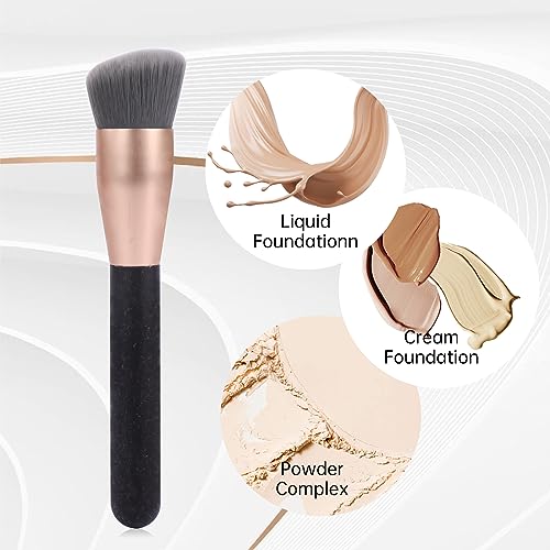Brush Master Ecofriendly Foundation Brush for Liquid Makeup Professional Angled Flat Top Kabuki Brush, Premium Quality Mak...