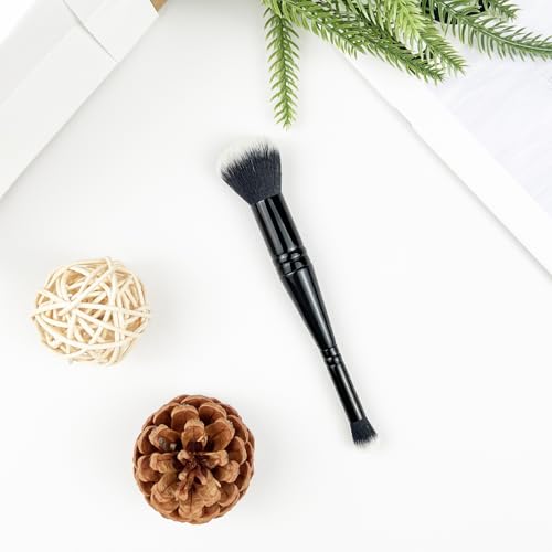 Complexion Duo Brush – Dual-Ended Makeup Brush for Foundation & Concealer, Airbrushed Finish with Vegan & Cruelty-Free Syn...
