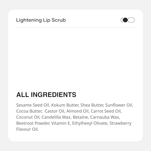 Cureskin Lightening Lip Scrub for Men and Women | Exfoliate & Brighten with Walnut Shell Powder, Beetroot & Squalane | Lip...