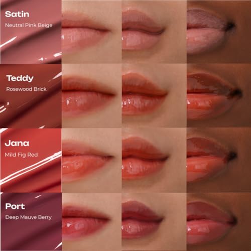 Losy Kim PDRN Tinted Lip Serum – High Gloss Ultra Hydrating Natural Glow, Non-Sticky Volumizing Color Glaze with Long-Last...