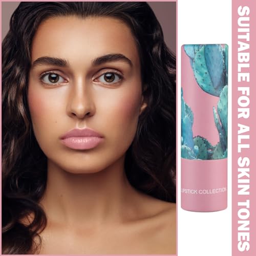 XINGXYUEL Matte Nude Lipstick Silky Velvet Lip Gloss Nude Lip Stain Paper Tube Lipsticks Non-Stick Cup, Waterproof Long La...