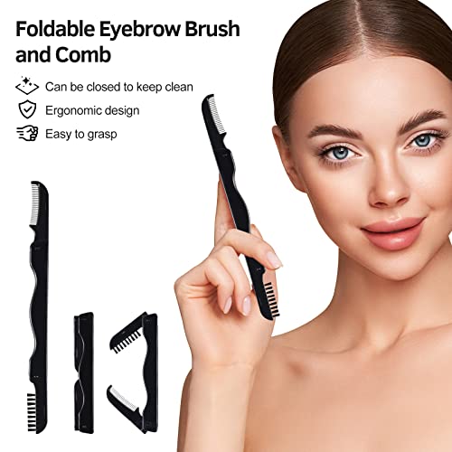 Eyelash Curlers Kit for Women w Lash Curler, Eyelash Comb Seperator, 3 in1 Mascara Brushes, Eyelash Extension Tweezers, Fo...