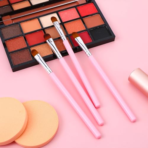 12 Pcs Flat Small Concealer Brush Under Eye Flat Makeup Brushes for Concealing Small Imperfection Blending Setting Buffing...