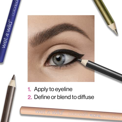 wet n wild Color Icon Kohl Eyeliner Pencil, Rich Hyper-Pigmented Color, Smooth Creamy Application, Long-Wearing Matte Fini...