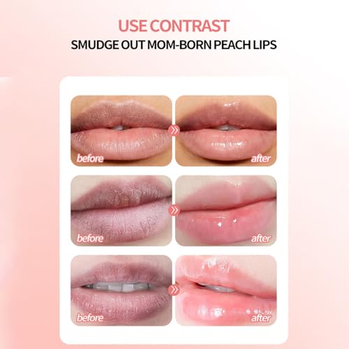 Baorder 6 Pcs Roll On Lip Gloss Set,Fruity Flavors Moisturizing Lip Stain,Transparent Plumping Lip Oil,Hydrating Shine,Lip...