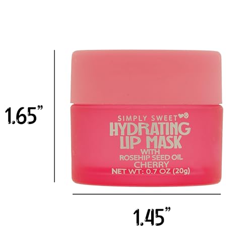 4pc Lip Mask Collection - Hydrating Lip Masks w/Rosehip Seed Oil | Flavored Lip Care Set for Soft, Smooth Lips