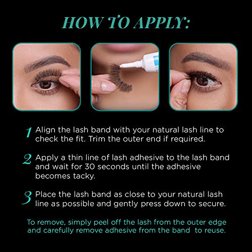 Ardell Natural Lashes False Eyelashes 105 - Black, Lightweight, Full Volume Strip Lashes for Eye-Enhancing Look, 4 Pack