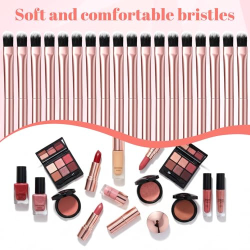 50Pcs Eyeshadow Smudge Brush 2 in 1 Eyeshadow Double Ended Concealer Brush Under Eye Small Soft Firm Pointed Foundation Ma...