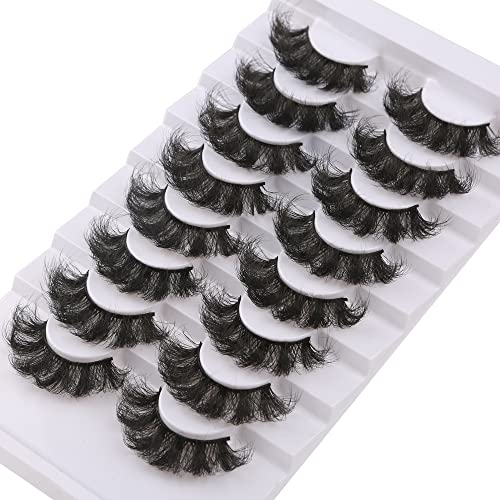 Gmagictobo False Eyelashes Dramatic 3D Faux Mink Lashes 22MM False Lashes Pack Long Luxurious Volume Soft Strip Fake Eye L...