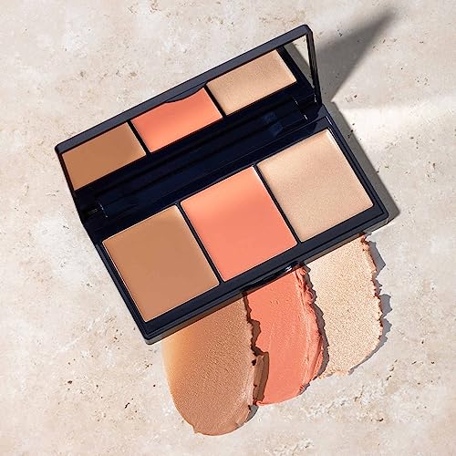 Lune+Aster Orion Creamy Cheek Trio | Ultra-Blendable Cream Bronzer, Blush And Highlighter Trio, All-In-One Palette