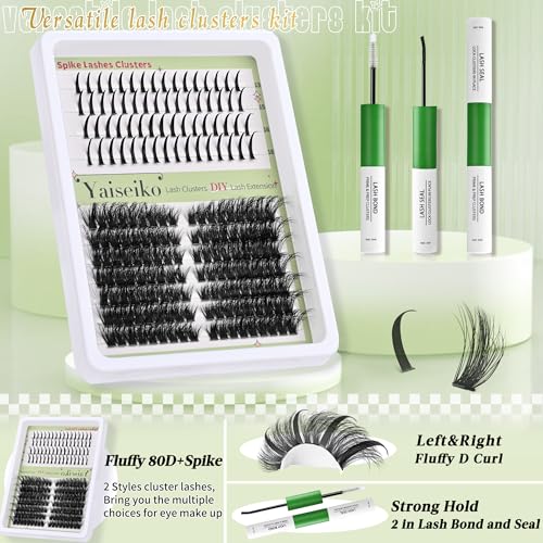 Lash Clusters with Spike Manga Lash Clusters Kit Spiky Lash Extension Individual Lashes Cluster Eyelash Extensions Left an...