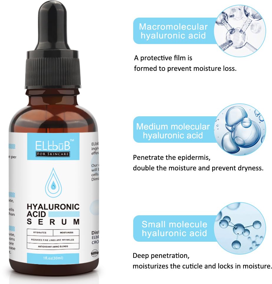 Anti Aging Vitamin C Serum Hyaluronic Acid Serum Set - with Hyaluronic Acid, Skin Care Set Boost Skin Collagen,Hydrate & P...