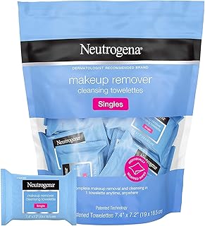 Neutrogena Makeup Remover Cleansing Towelette Singles, Daily Face Wipes to Remove Dirt, Oil, Makeup & Waterproof Mascara, ...
