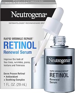 Neutrogena Rapid Wrinkle Repair Retinol Renewal Serum, Lightweight Anti-Aging Facial Serum with Pure Retinol & Antioxidant...