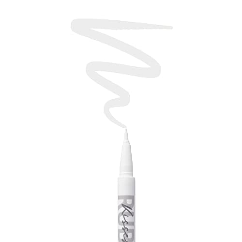 Ruby Kisses Party Proof Eyeliner, Pastel Colors Premium Felt-tip Waterproof Long-lasting Eyeliner (Snow White)