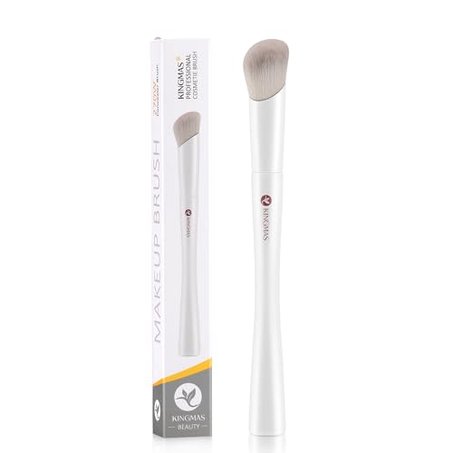 KINGMAS Concealer Brush, Angled Under Eye Makeup Brush Small Precision Face Blending Brush (270)