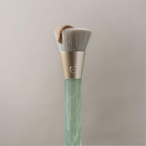 EcoTools Sea Gems Liquid & Cream Blending Brush, Foundation, Contour & Blush Makeup Brush for Smooth Buildable Coverage, S...