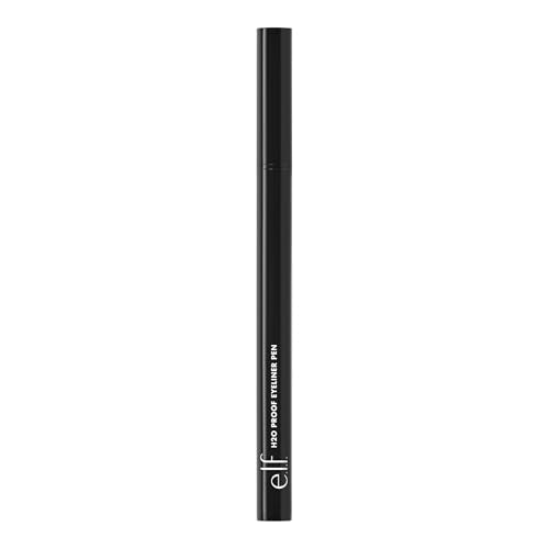e.l.f. H2O Proof Eyeliner Pen, Felt Tip, Waterproof, Long-Lasting, High-Pigmented Liner For Bold Looks, Vegan & Cruelty-Fr...