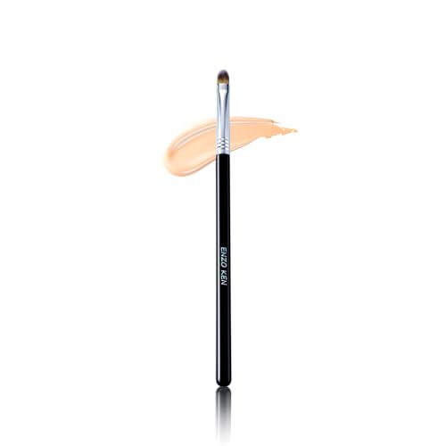 ENZO KEN Concealer Brush Under Eye, Small Flat Concealer Brush, Small Makeup Brushes, Under Eye Concealer Brushes, Under E...