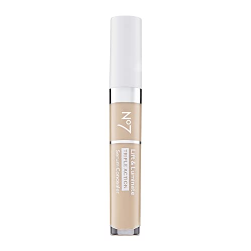 No7 Lift & Luminate Triple Action Serum Concealer - Fair - Anti Aging Liquid Concealer Makeup for Blemishes & Dark Circles...
