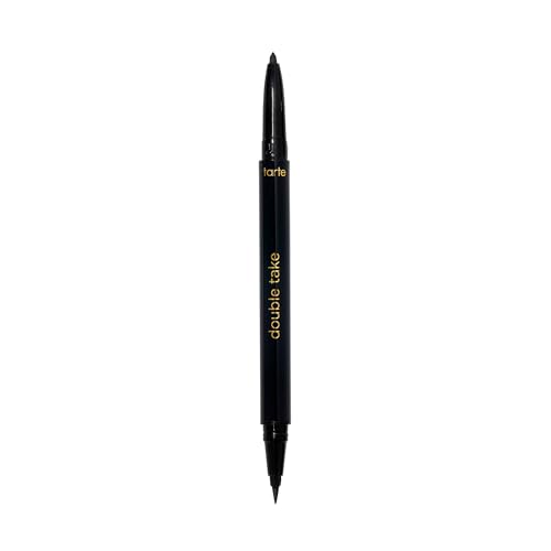 tarte double take eyeliner – 2-in-1 Pencil Eyeliner for Bold All-Day Wear, Waterproof, Easy to Apply, Vegan, Cruelty-Free