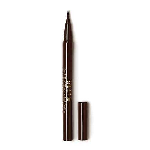stila Waterproof Liquid Eye Liner, Stay All Day Makeup with Fine Brush Tip Lasting Satin Finish, Smudge-Proof & Transfer-R...