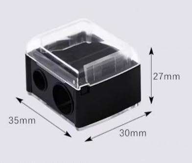 1 Pack, Double-Hole Precision Makeup Pen Sharpener, Suitable for Eyebrow Pencil, Lip Liner, Eyeliner