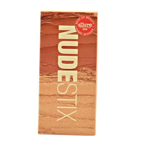 Nudestix Glowy Nude Skin Kit – Full-Size Cream Bronzer & Highlighter Stick Duo for Face, Eyes & Lips | Multi-Use Makeup fo...