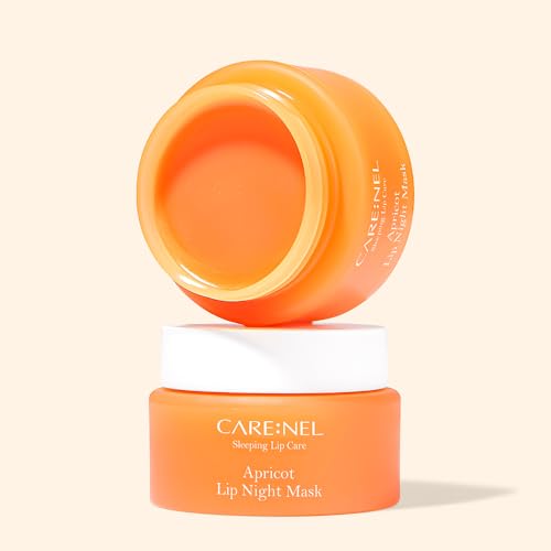 CARE:NEL Lip Mask Overnight 23g (Apricot) Korean Beauty Intensive Treatments Balm, Nourish, Hydrate, Scrubs Exfoliator
