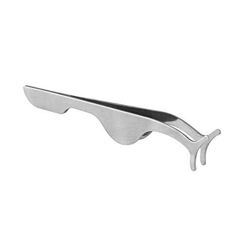 False Eyelashes Extension Applicator Remover Clip Tweezers Nipper (Silver)