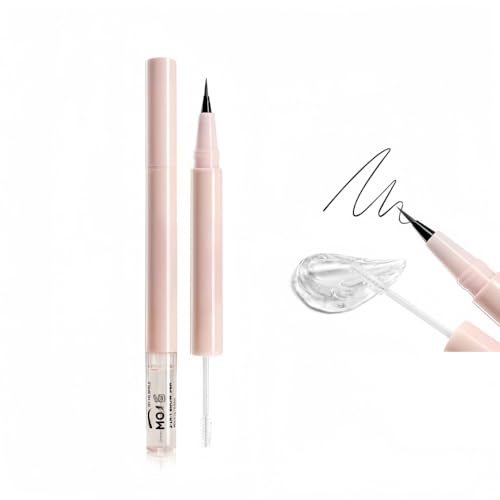 Waterproof Eyebrow Pencil with Fine Tip, 2-in-1 Brow Pen and Sealing Brow Gel, Smudge-Proof, Lightweight and Non-clumping,...