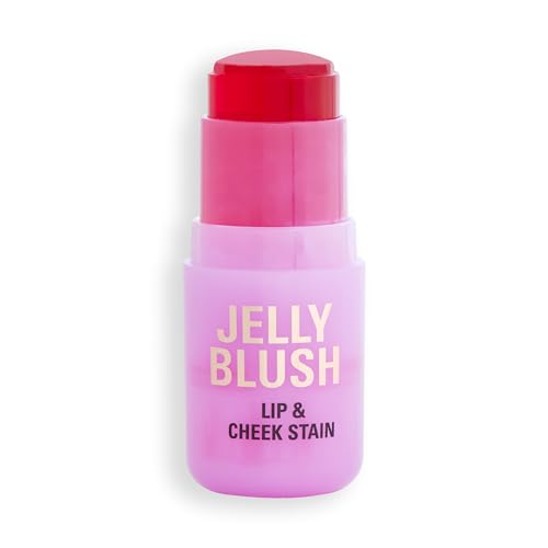 Revolution Beauty London, Jelly Blush Stick Lip & Cheek Stain, Long-Lasting & Buildable with Hyaluronic Acid & Aloe, Vegan...