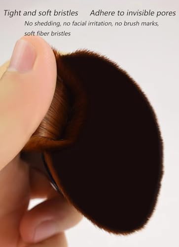 MQAPZLS Makeup Brush 2PC, Flawless Foundation Make-Up Brush, Flat Top High-Density Makeup Brush, Multi-Purpose Mixed Brush...