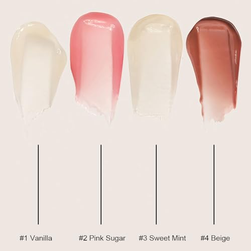 4 PCS Summer Lip Balm Tinted Lip Butter Balm - Conditioning Lip Mask,Ultra-Hydrating,Instant Moisture, Shine,Hydration - S...