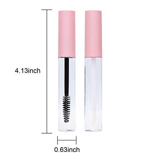 ICEYLI 10ml Empty Mascara Tube, Eyeliner Tube and Lip Gloss Tubes Rubber Inserts and Funnels for Castor Oil, Ideal Kit for...